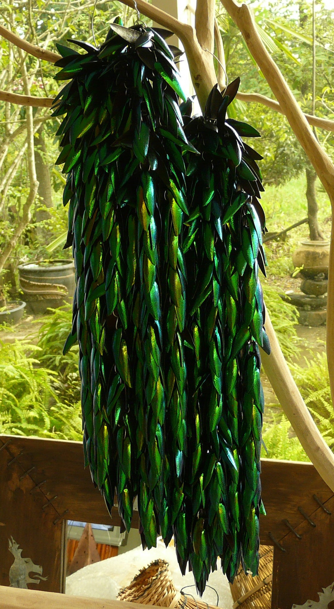 Rainbow Hematite Jewel Wing Necklace