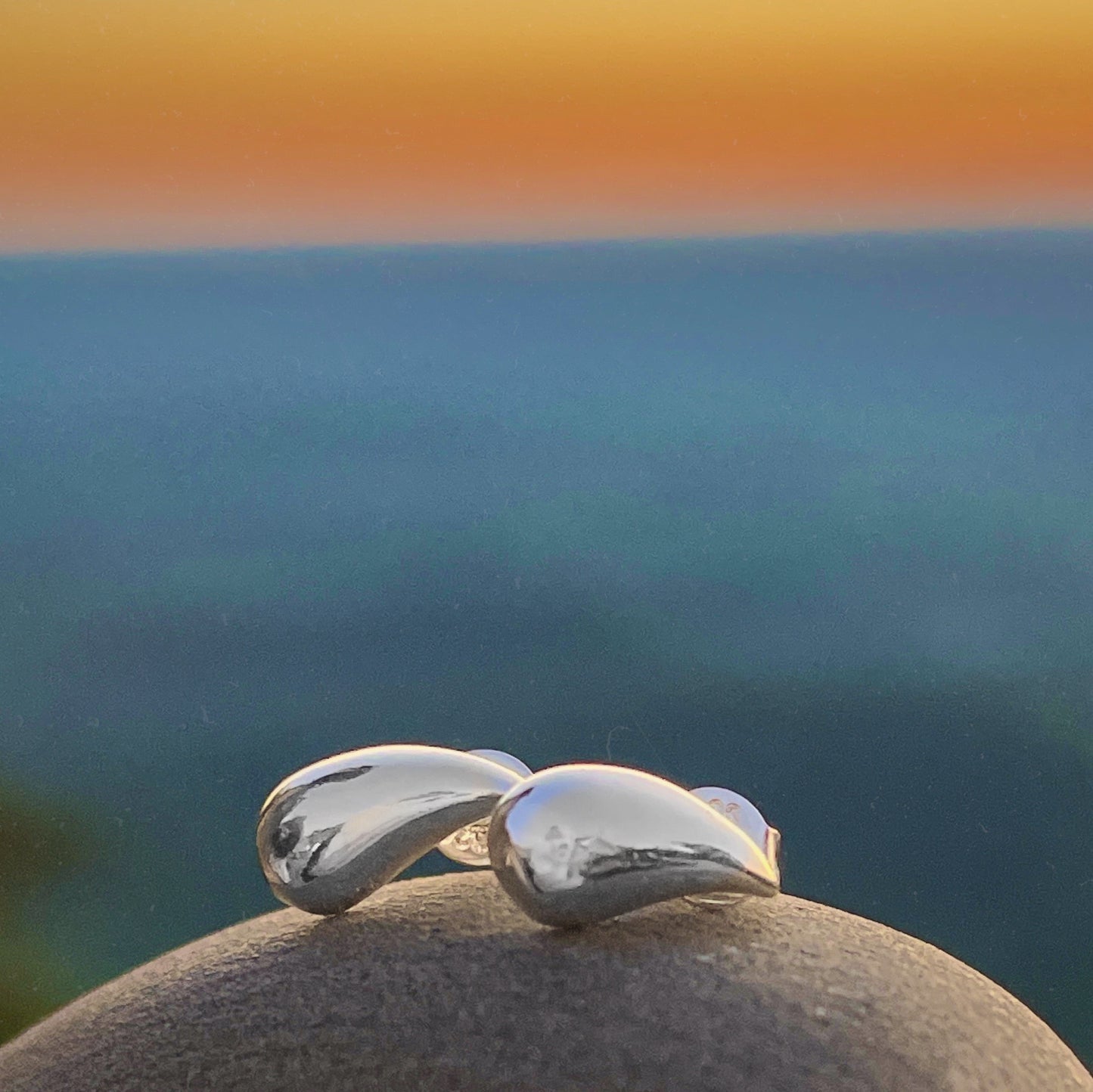 Minoa Sterling Silver Teardrop Earrings