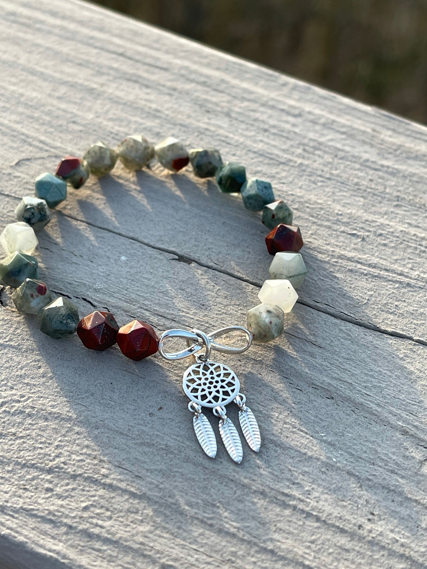 Sweven infinity dream catcher gemstone bracelet