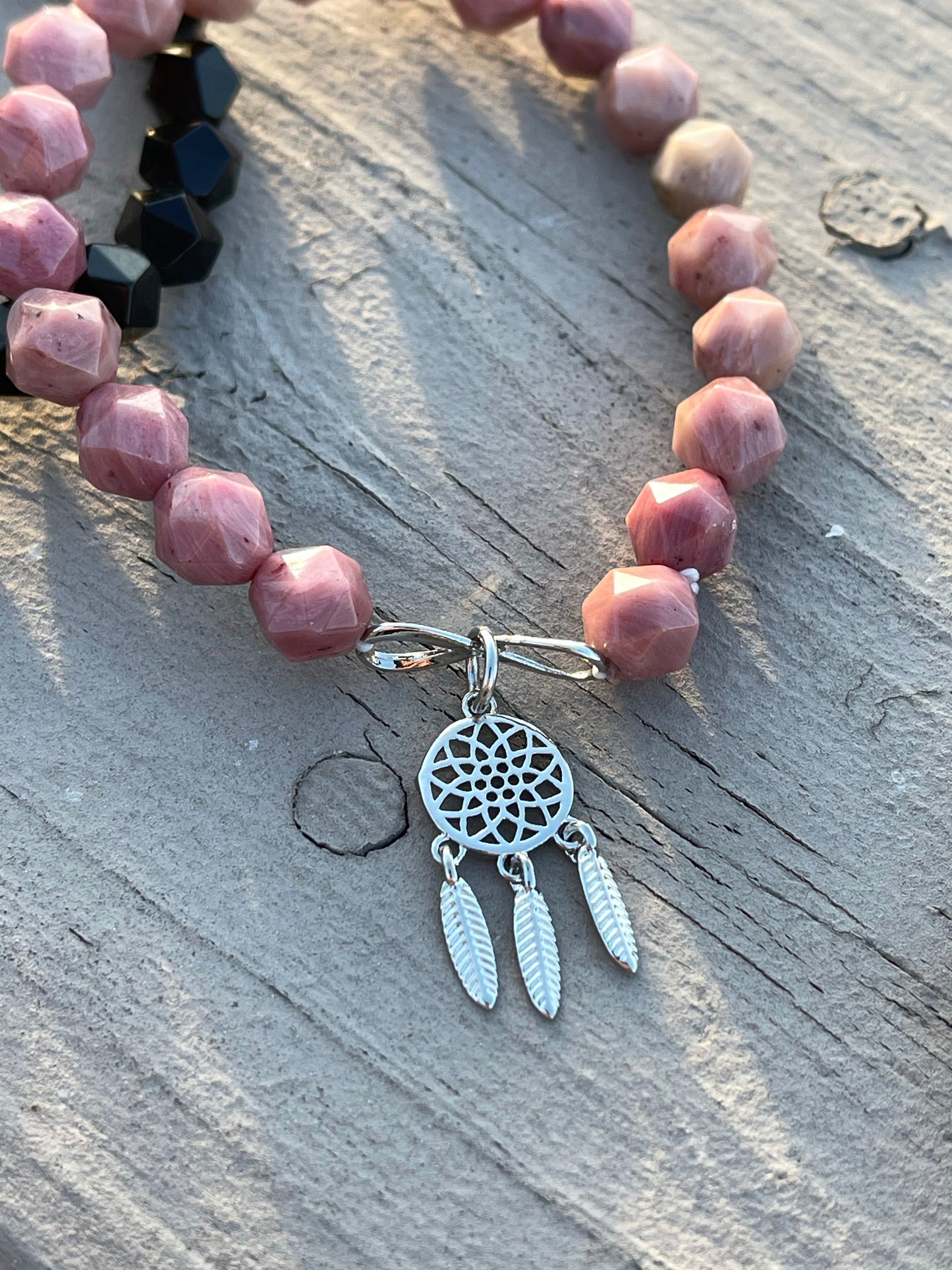 Sweven infinity dream catcher gemstone bracelet