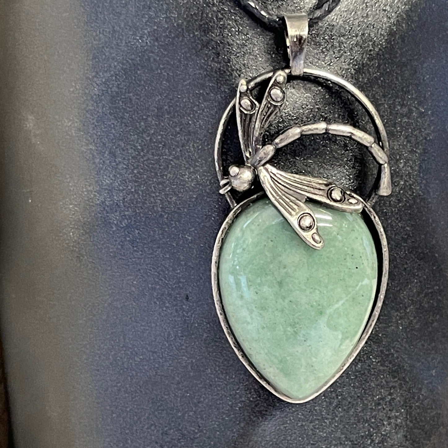 Dragonfly Gemstone Pendant Necklace