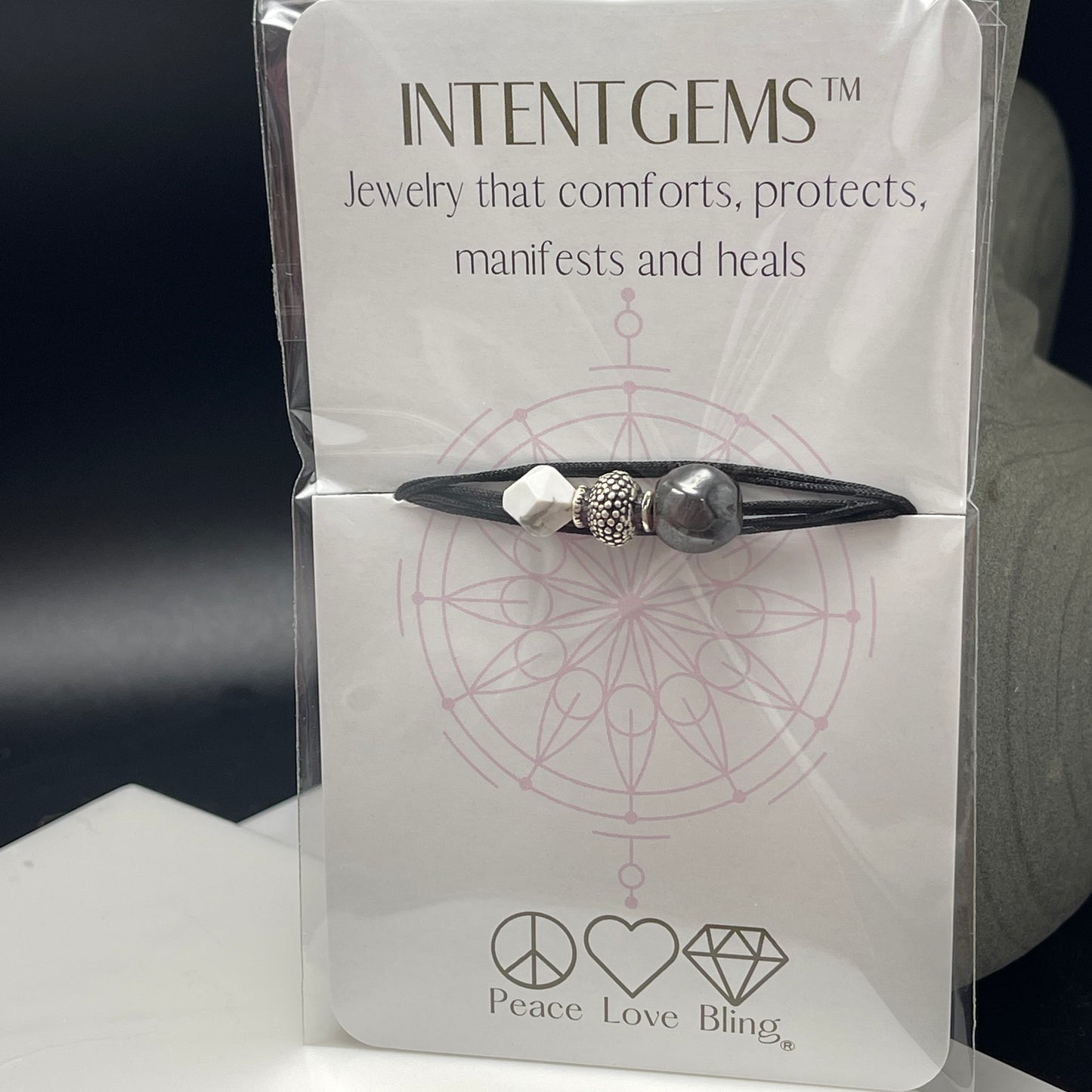 Hematite and Howlite Bracelet for Peace and Contentment