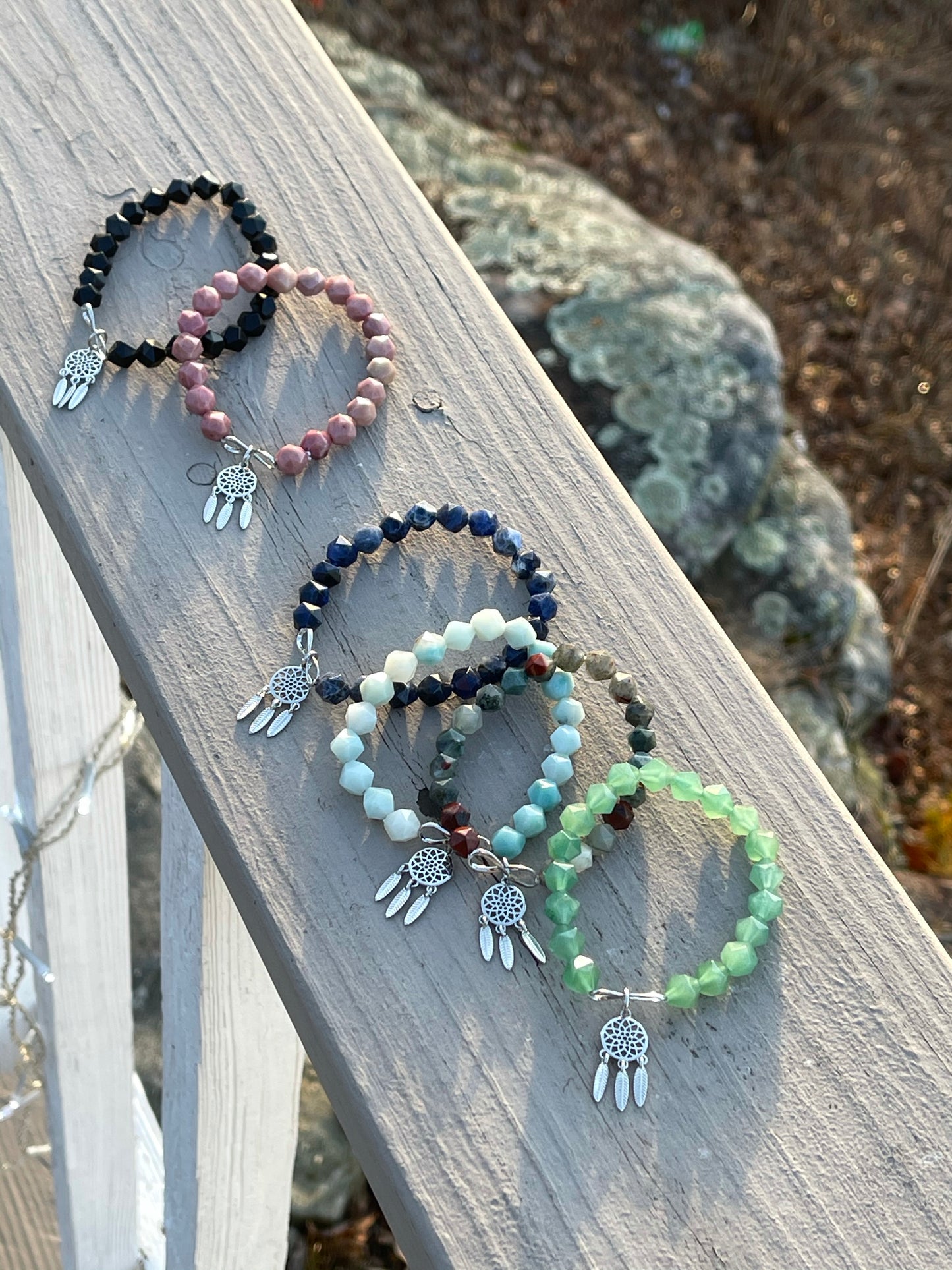 Sweven infinity dream catcher gemstone bracelet