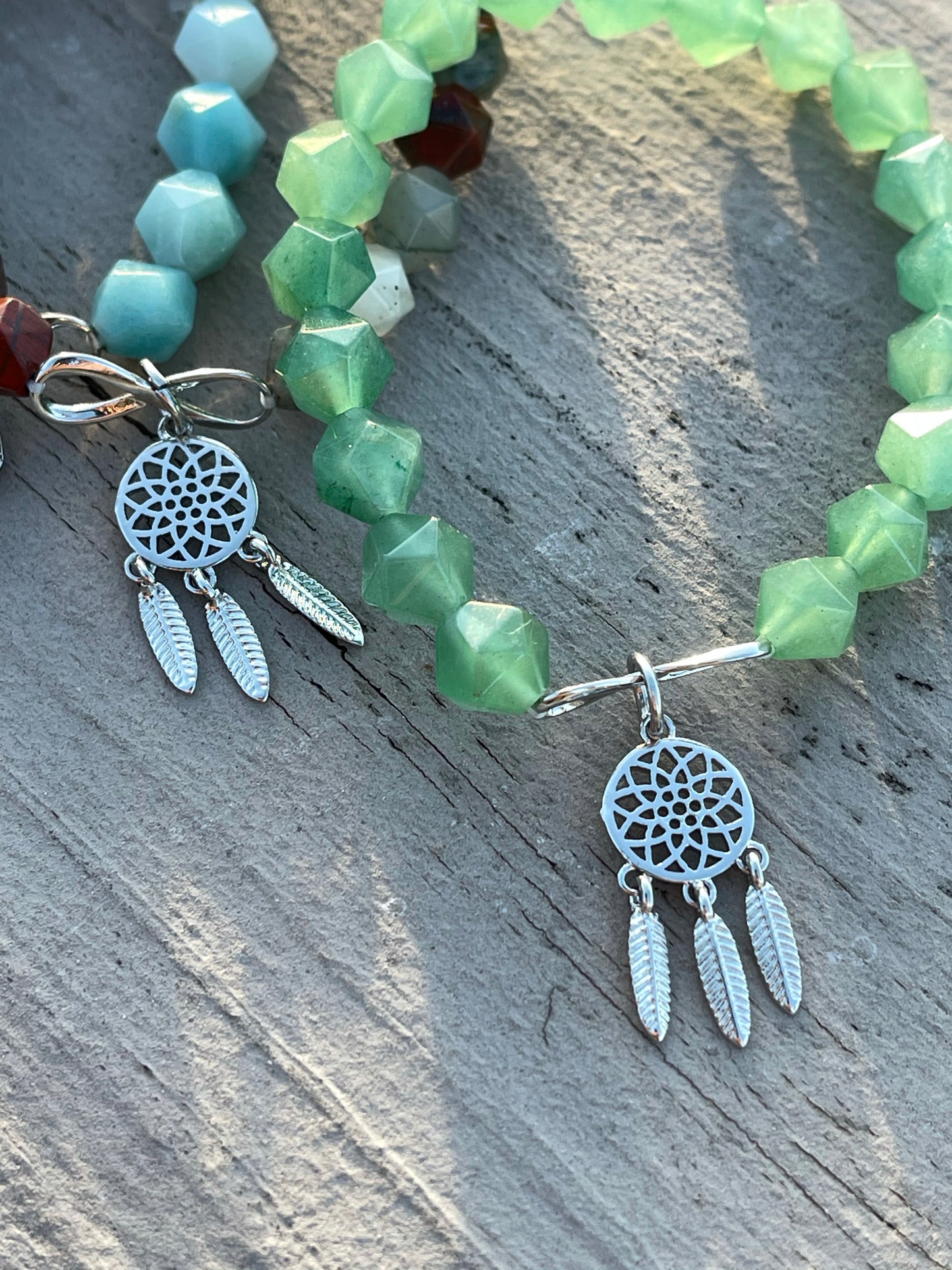 Sweven infinity dream catcher gemstone bracelet