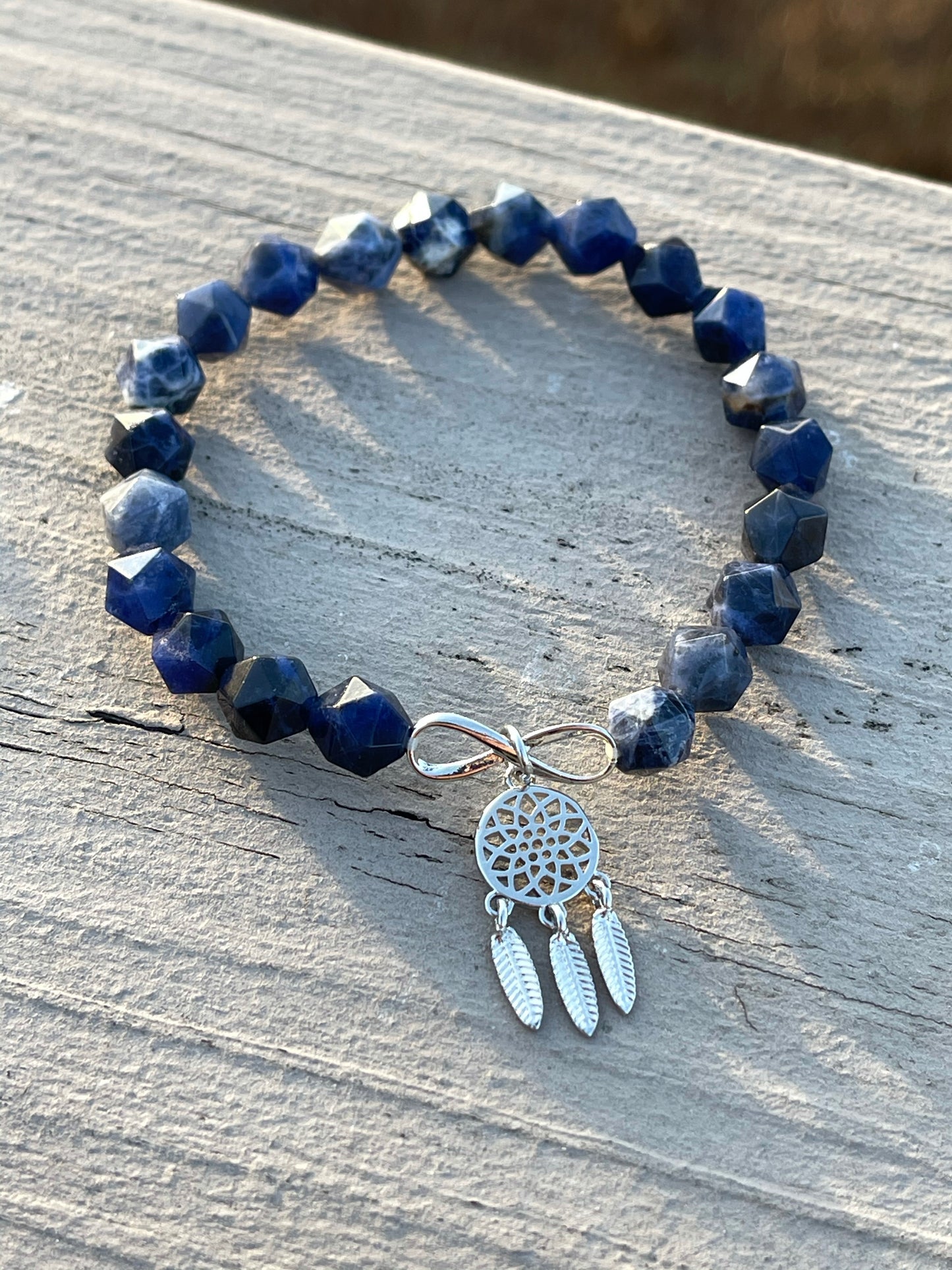 Sweven infinity dream catcher gemstone bracelet