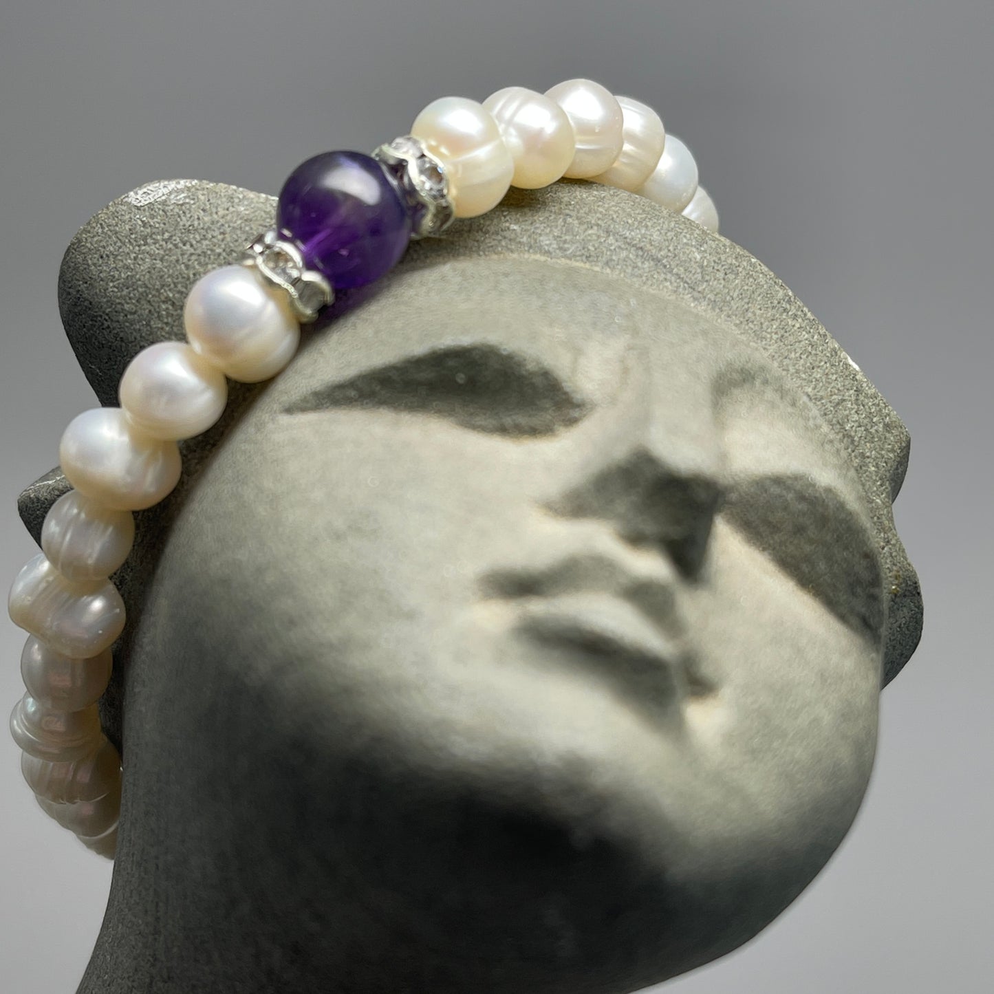 Jolie Pearl, Crystal & Gemstone Stacking Bracelets