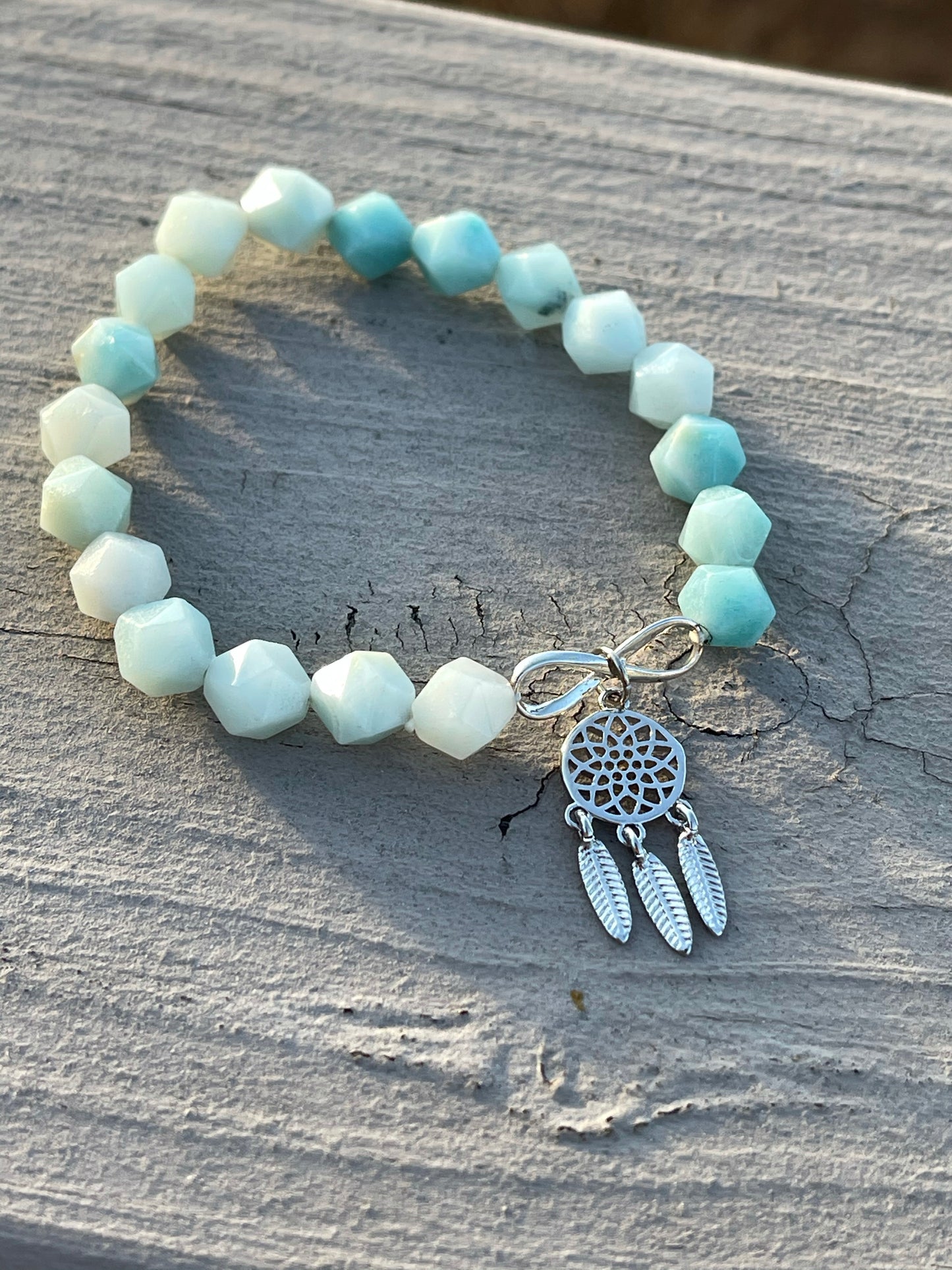 Sweven infinity dream catcher gemstone bracelet