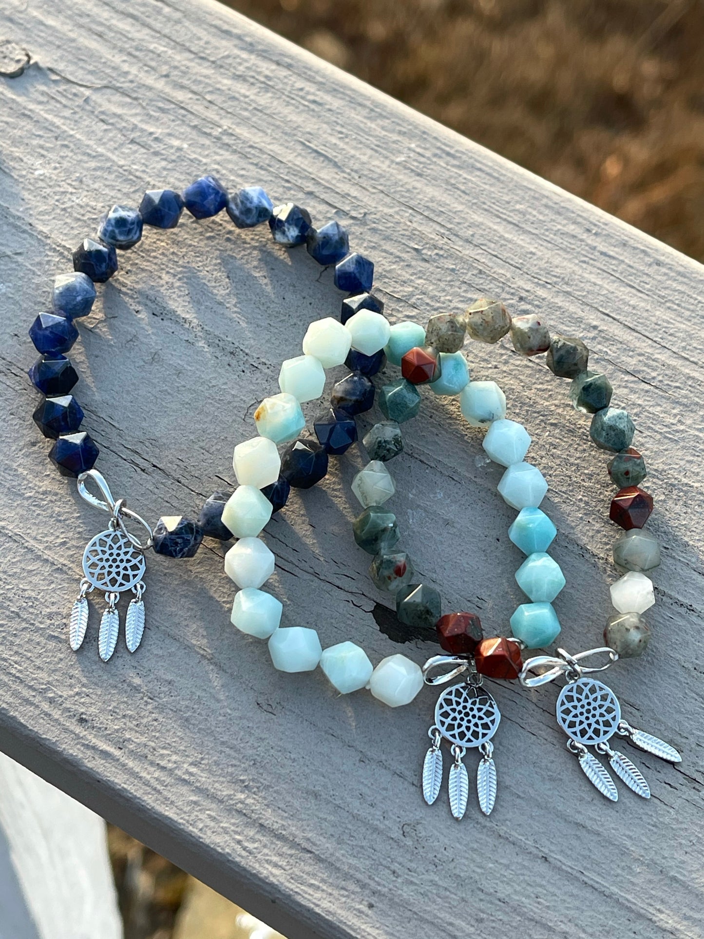 Sweven infinity dream catcher gemstone bracelet