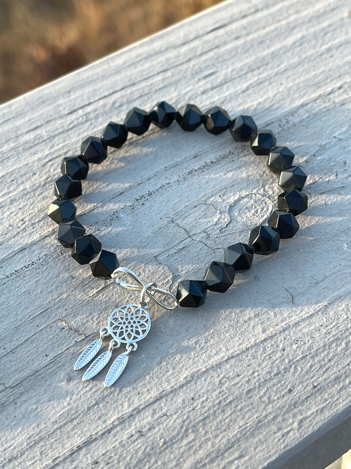 Sweven infinity dream catcher gemstone bracelet