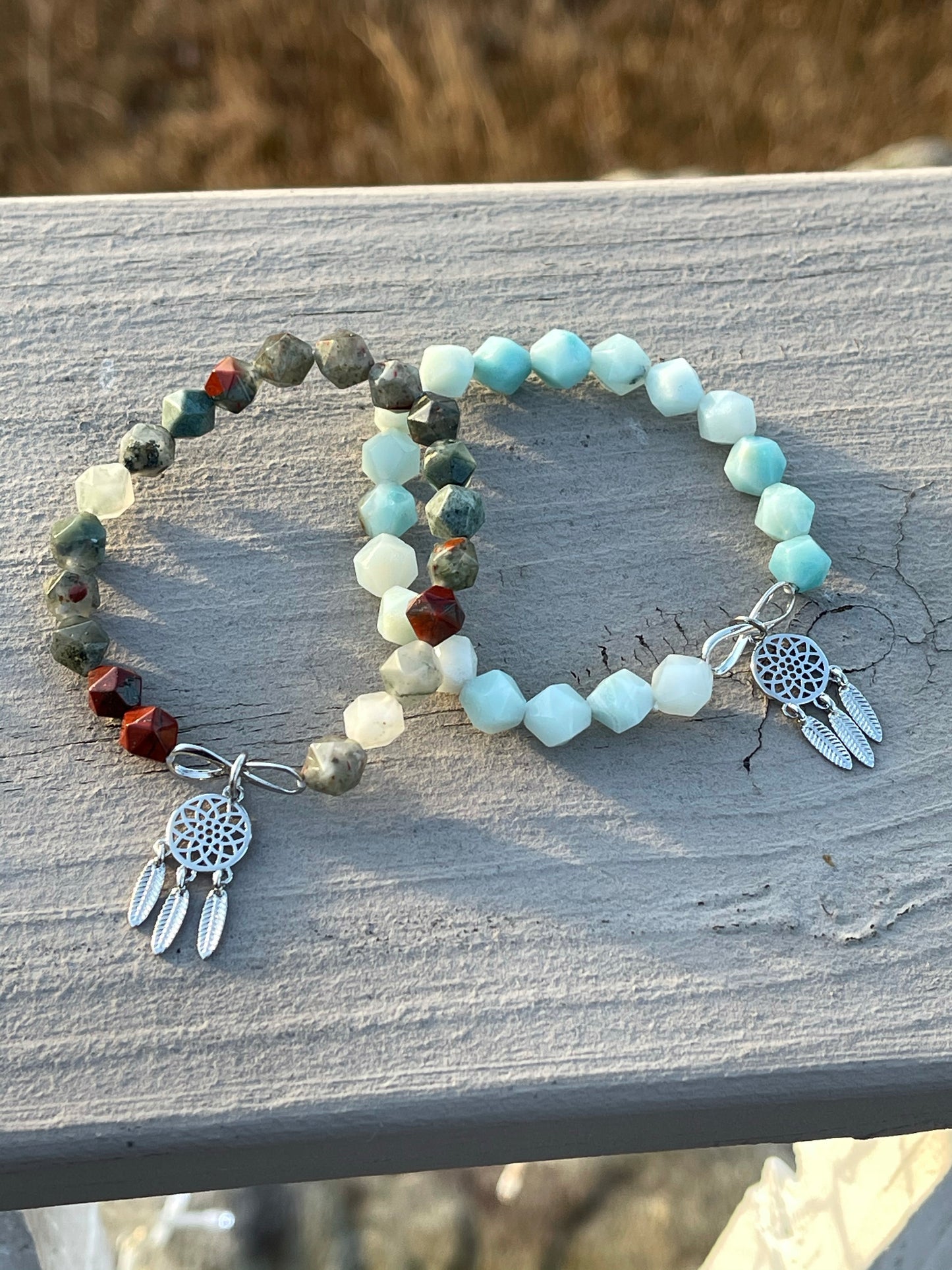 Sweven infinity dream catcher gemstone bracelet