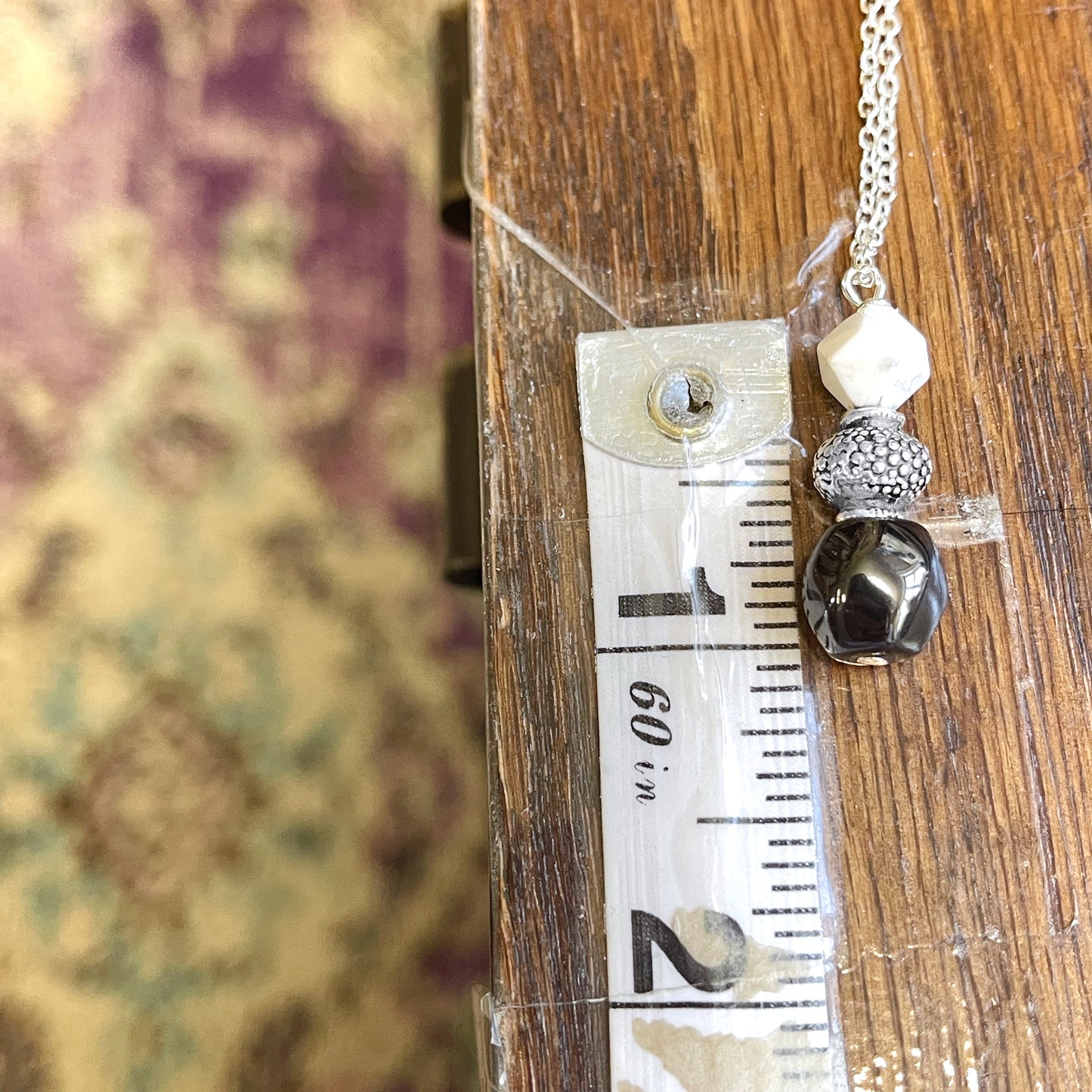 Hematite and Howlite Necklace for Peace and Contentment