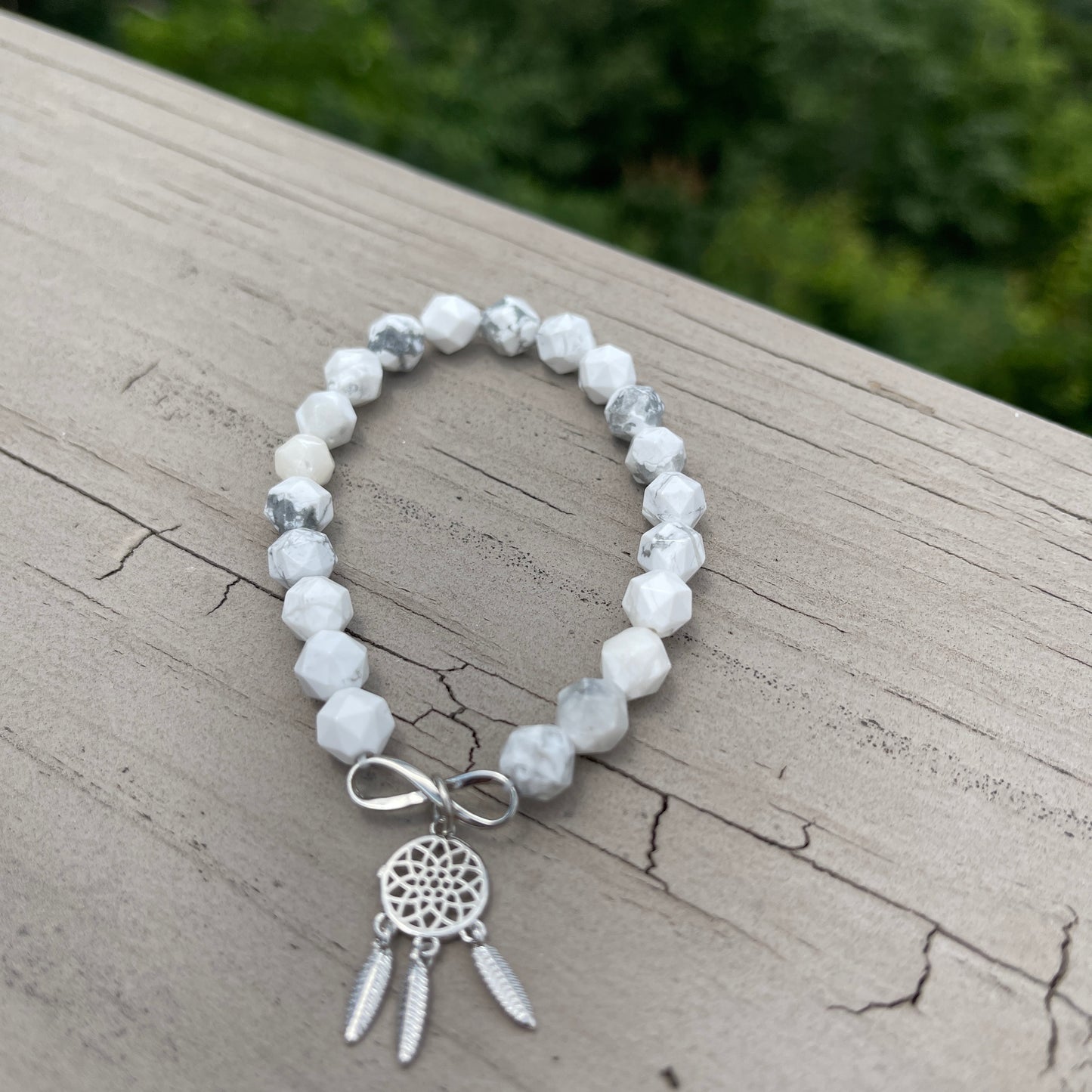 Sweven infinity dream catcher gemstone bracelet