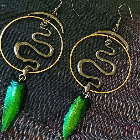Naga Jewel Wing Earrings
