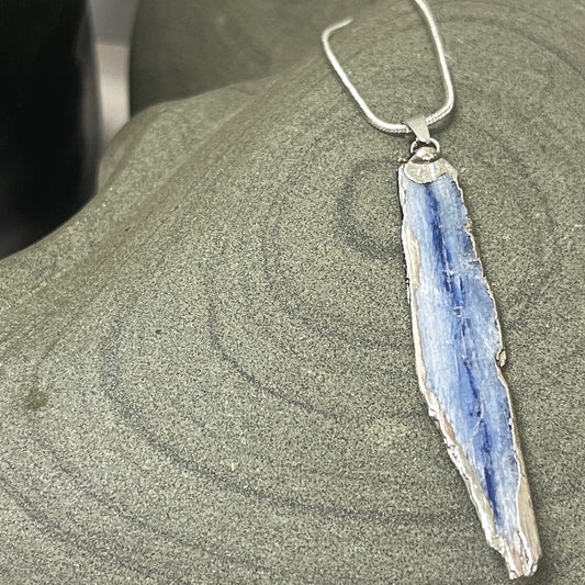 Raw Kyanite Pendant Necklace