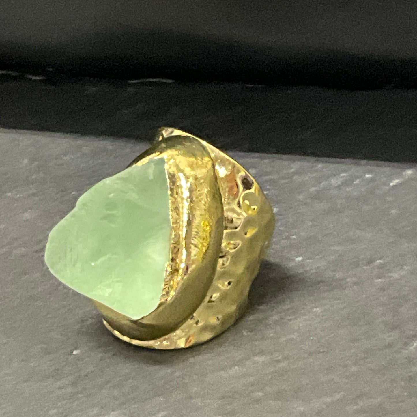 Genius Fluorite seriously statement ring