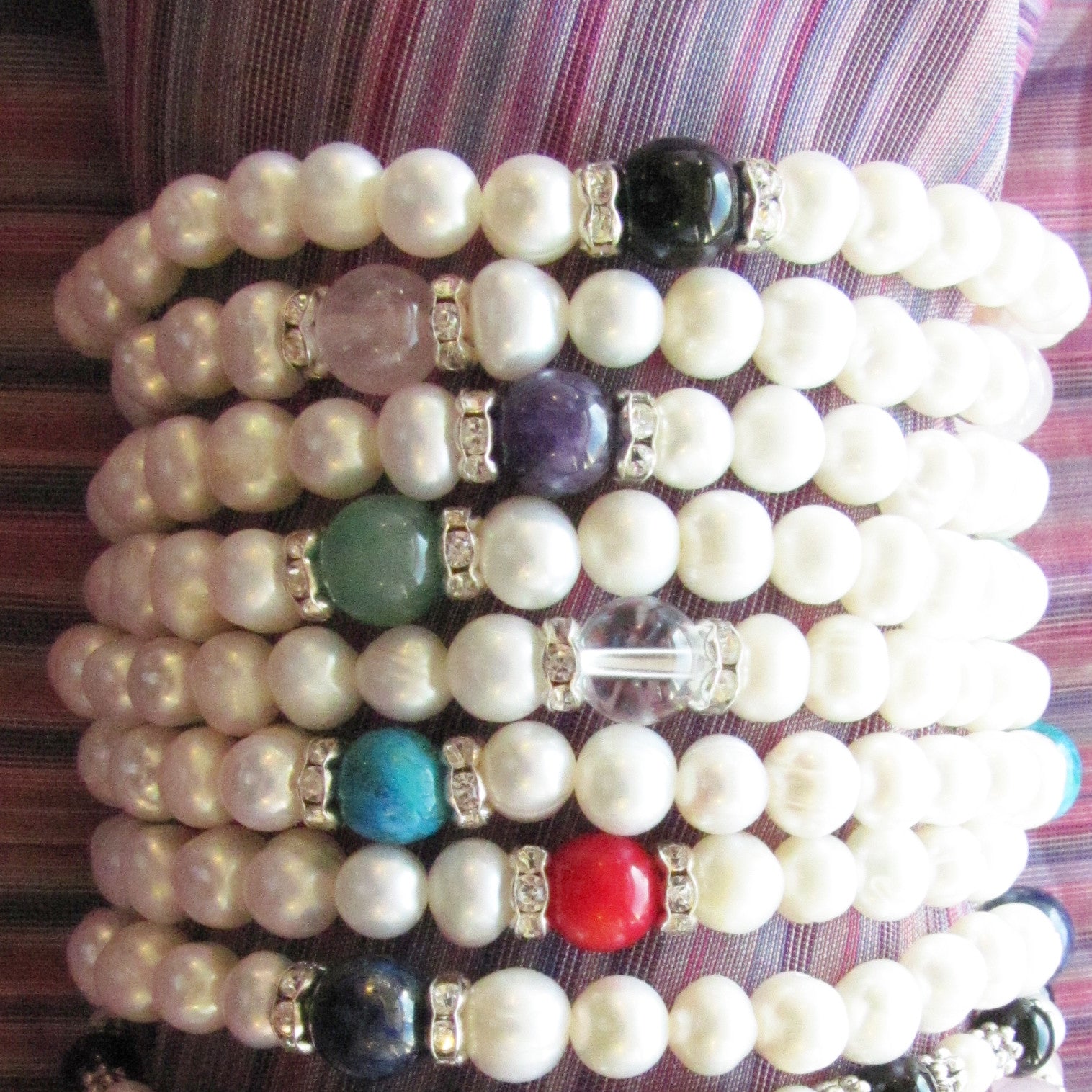 Jolie Stacking Bracelet Pear Gemstone Color Options
