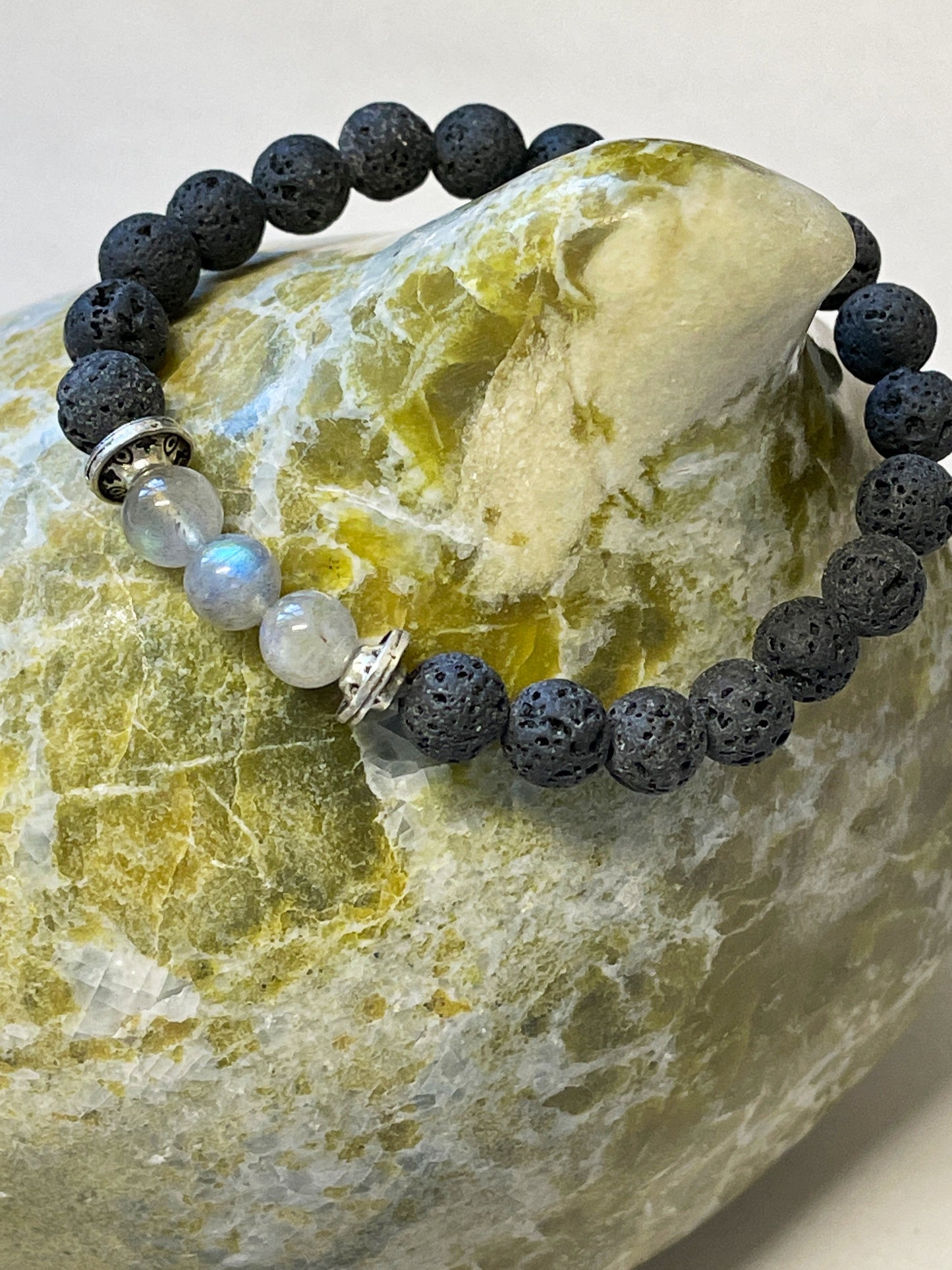 Seraphina Lava Stone Stacking Bracelets