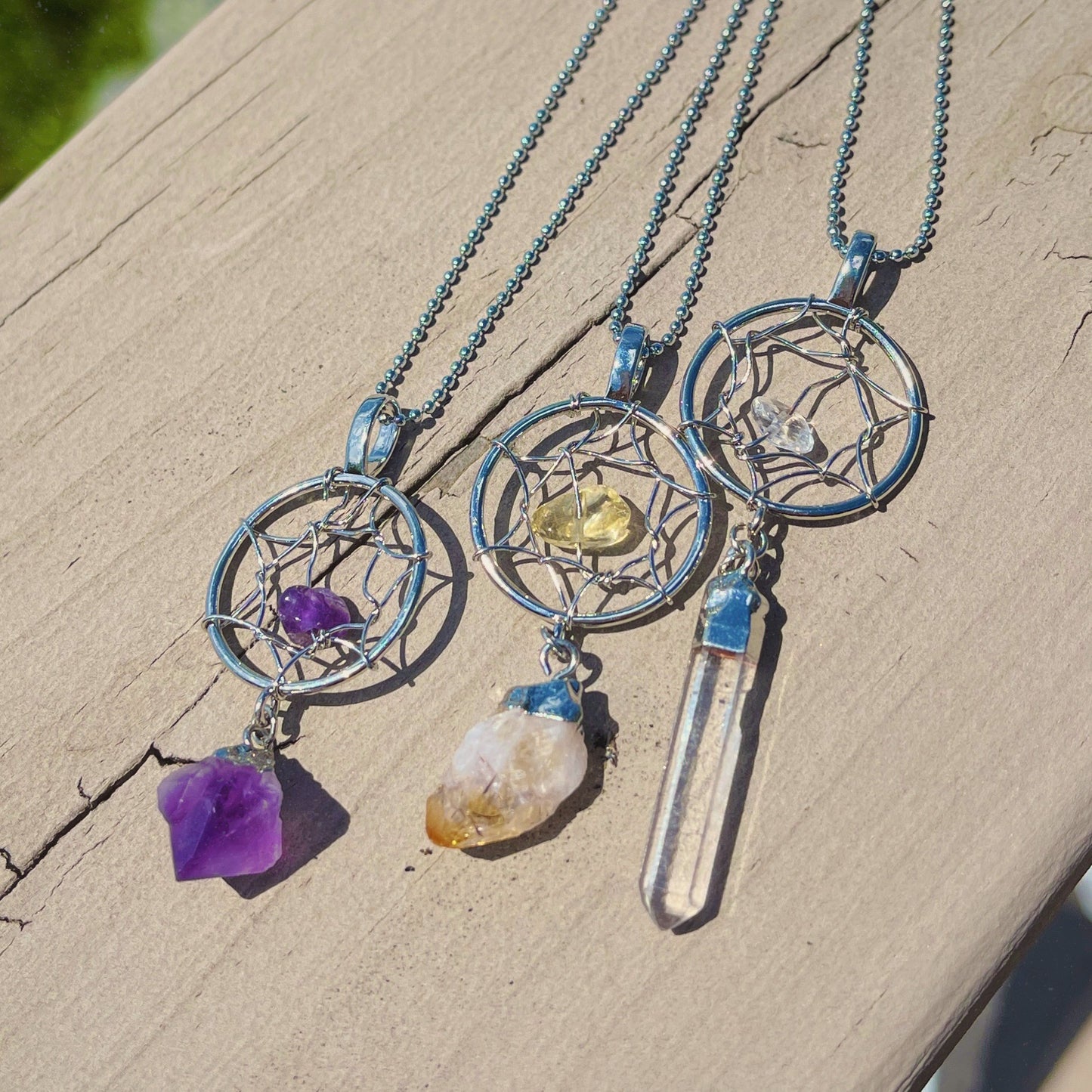 Dream Catcher Gemstone Necklace