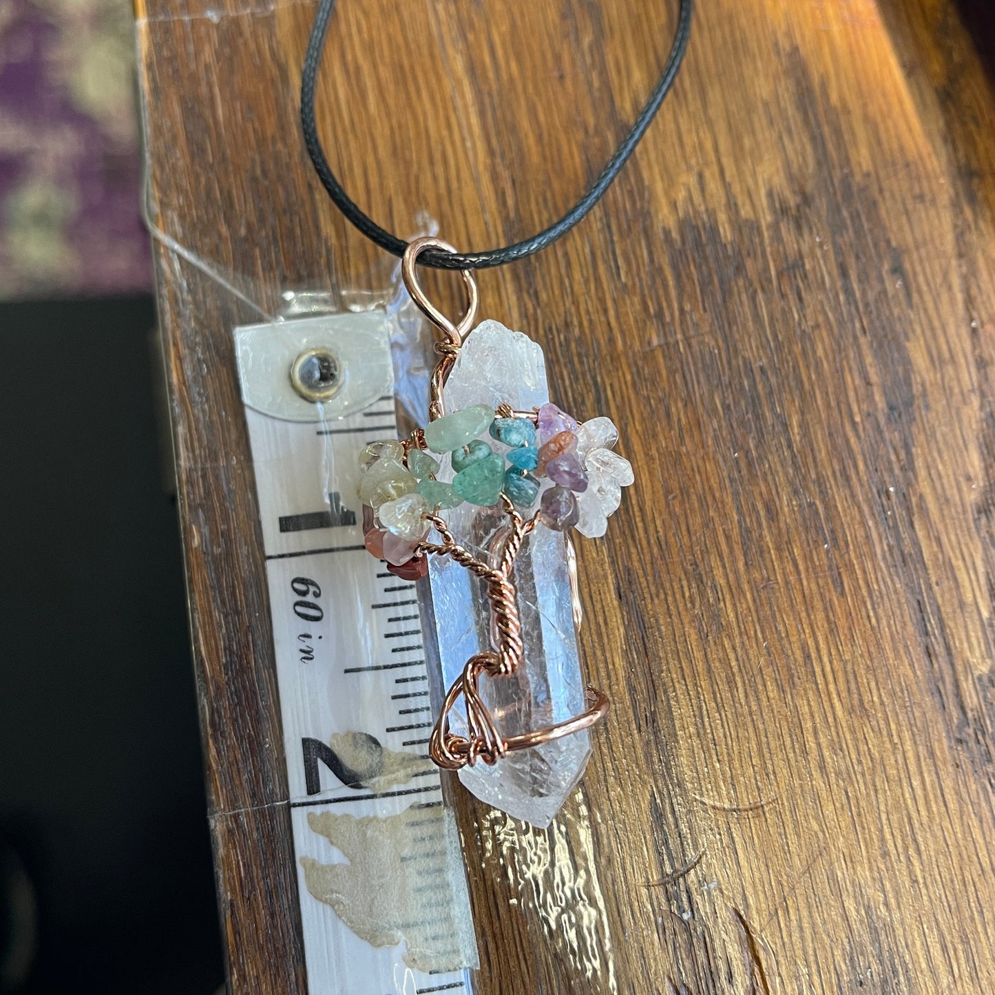 Chakra Tree Crystal  necklace