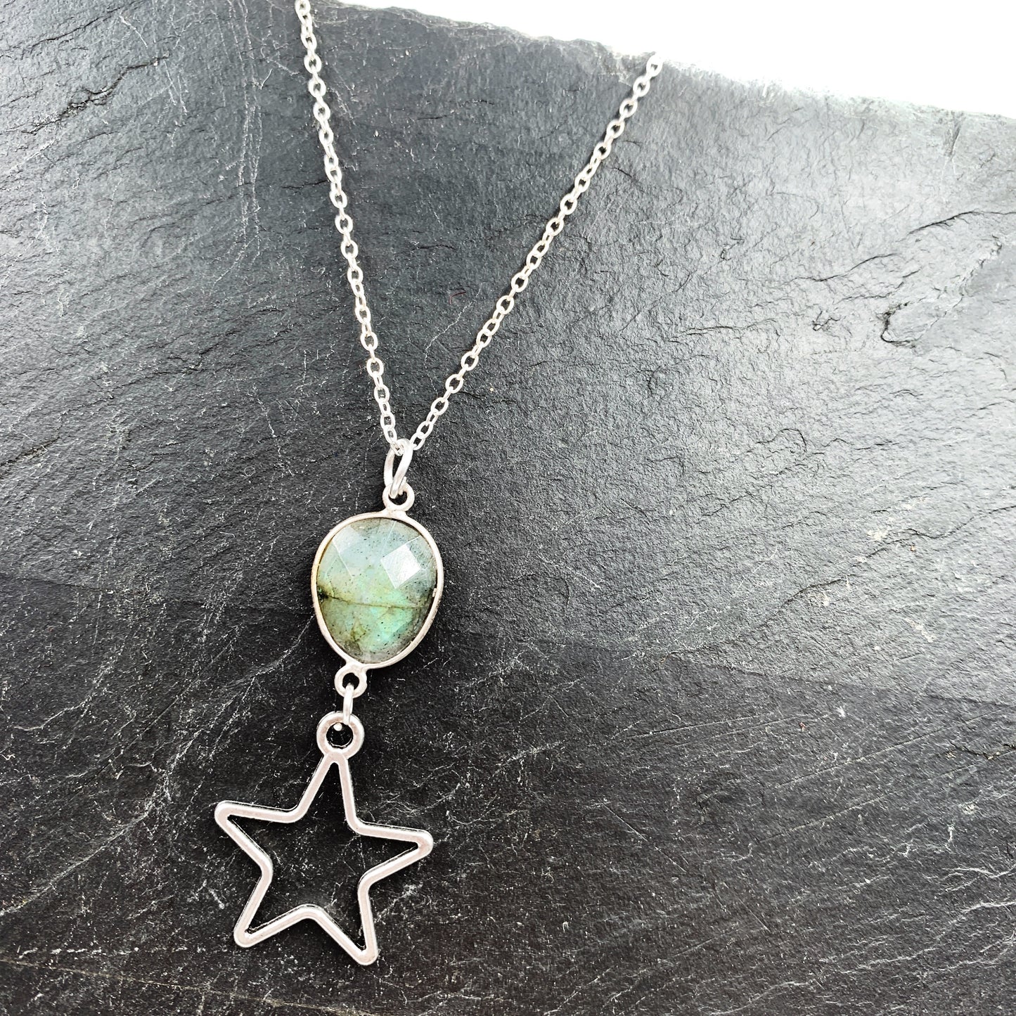 Labradorite star necklace