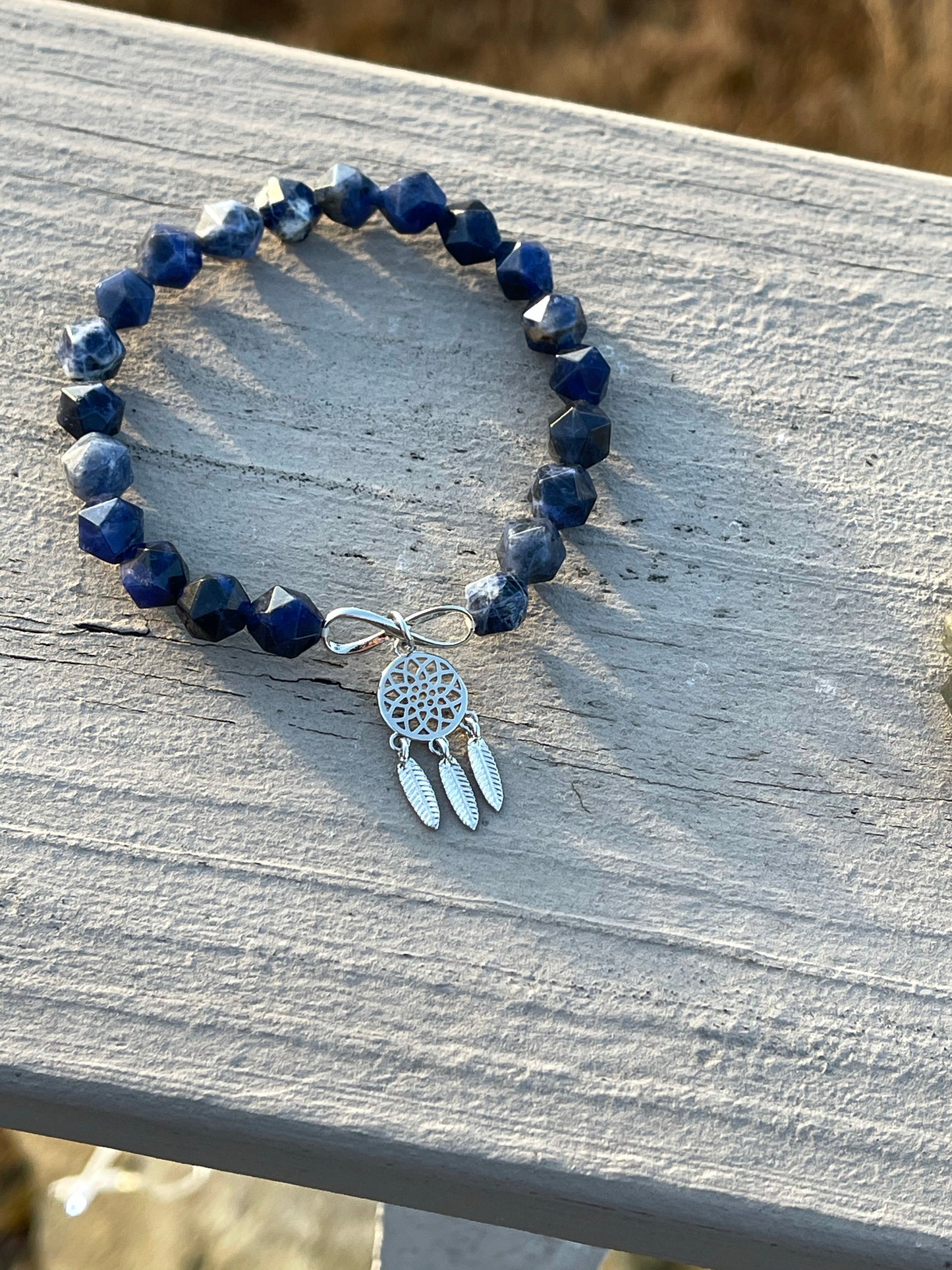 Sweven infinity dream catcher gemstone bracelet