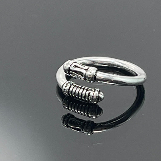 Tara tribal inspired sterling silver ring