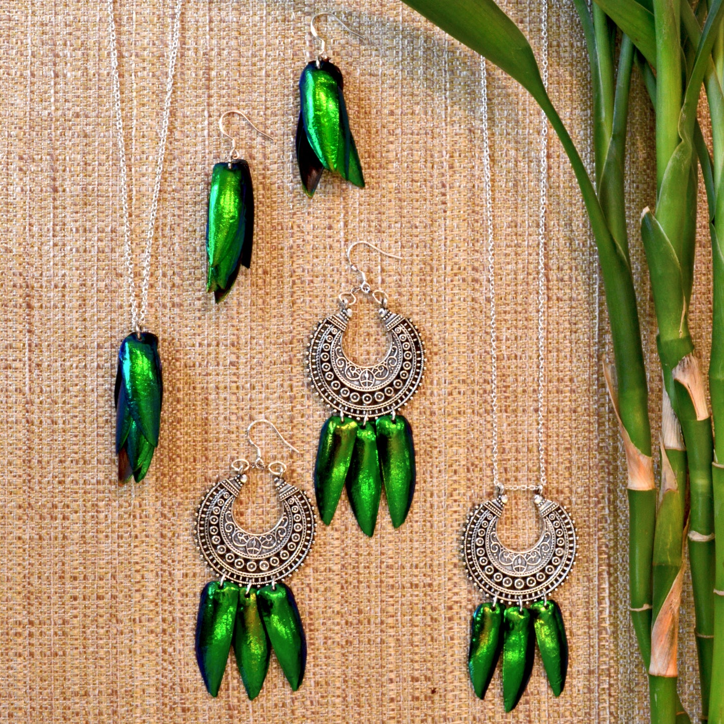 Deva Jewel Wing Bali Silver Earrings