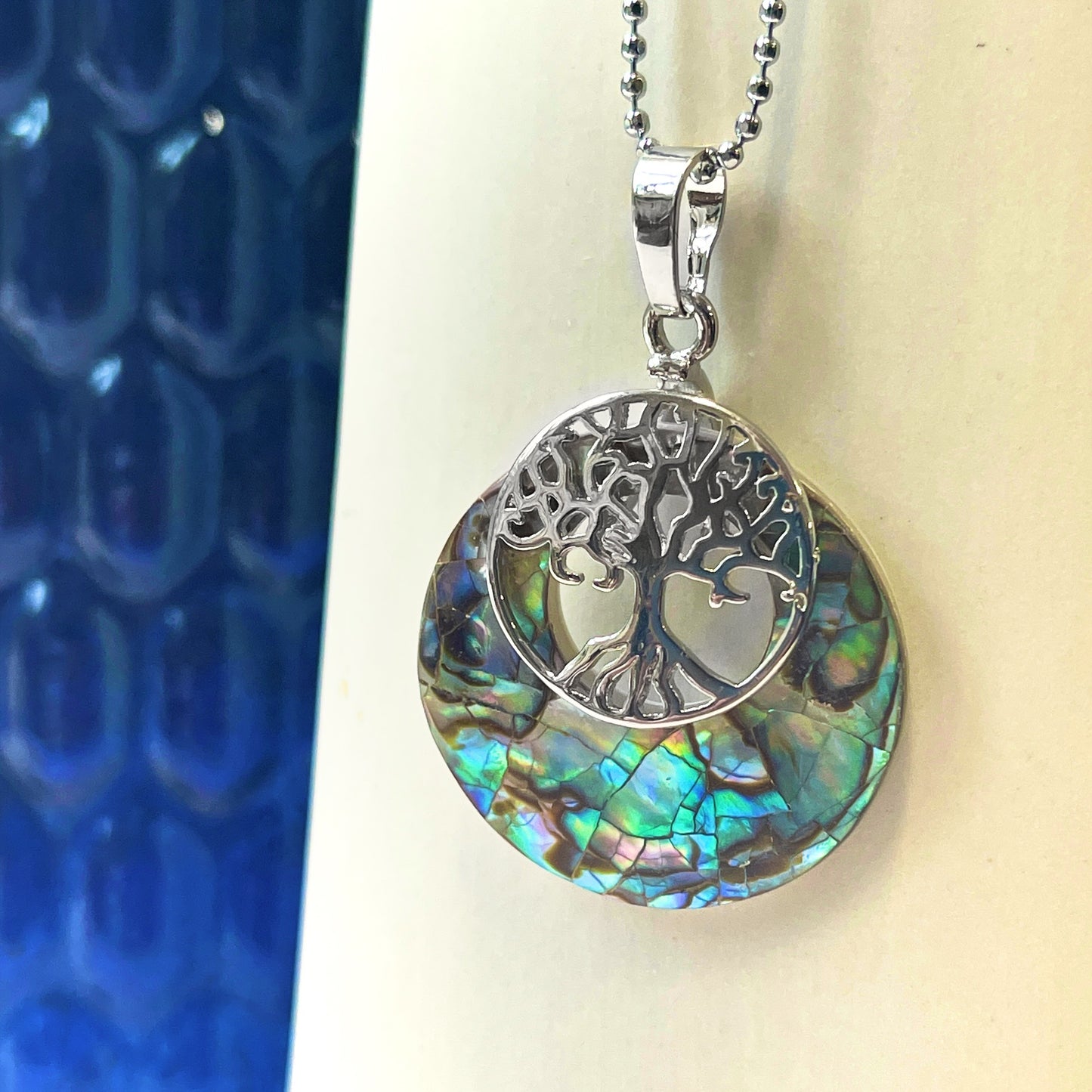 Tree of Life Gem and Shell Necklace