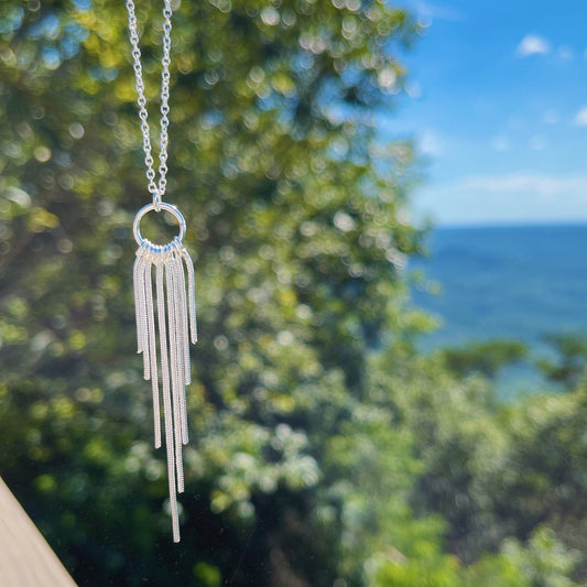 Olina Sterling Silver Tassel Necklace