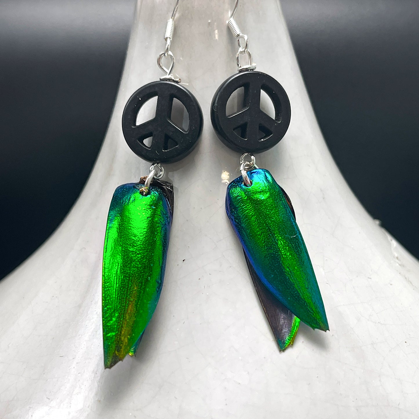 Jewel Wing Peace Earrings