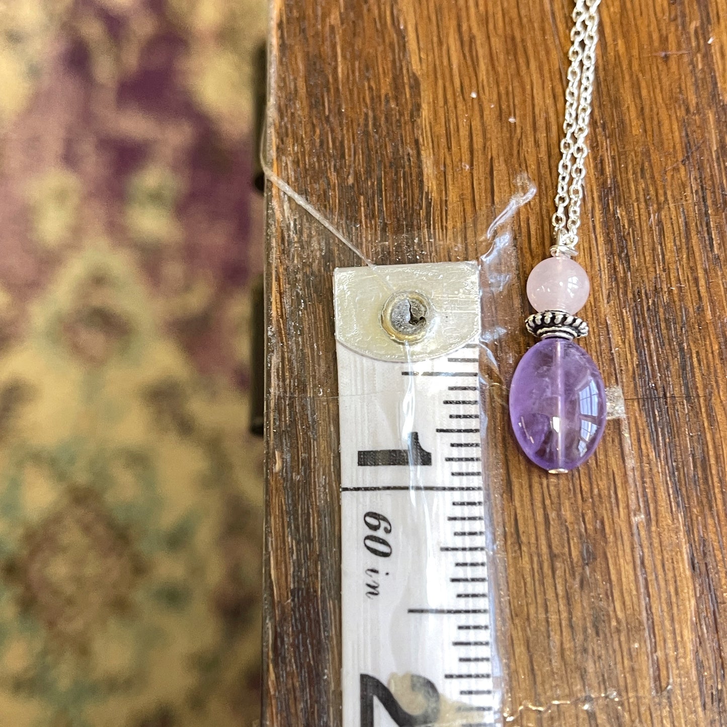 Rose Quartz Amethyst Necklace for Love and Luck