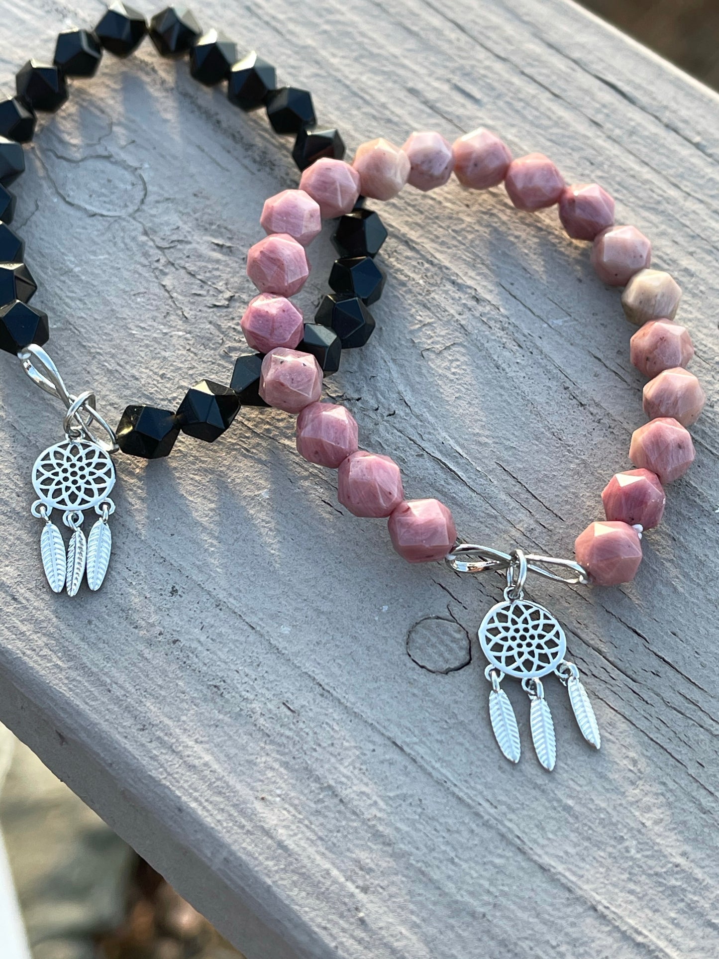 Sweven infinity dream catcher gemstone bracelet