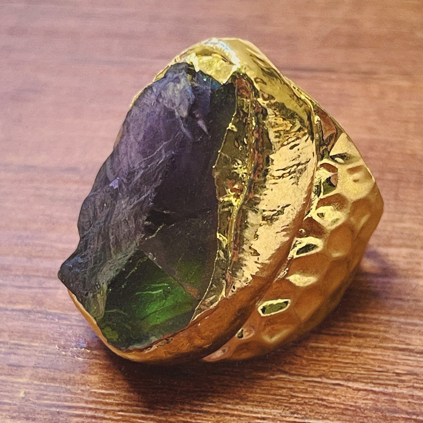 Genius Fluorite seriously statement ring