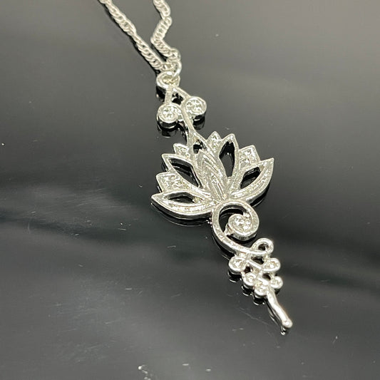 Unalome Lotus Necklace