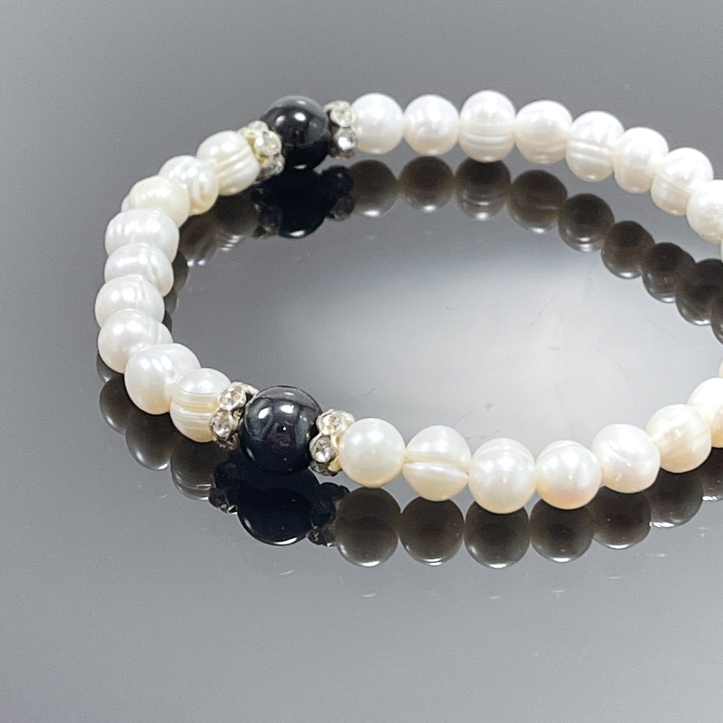 Jolie Pearl, Crystal & Gemstone Stacking Bracelets