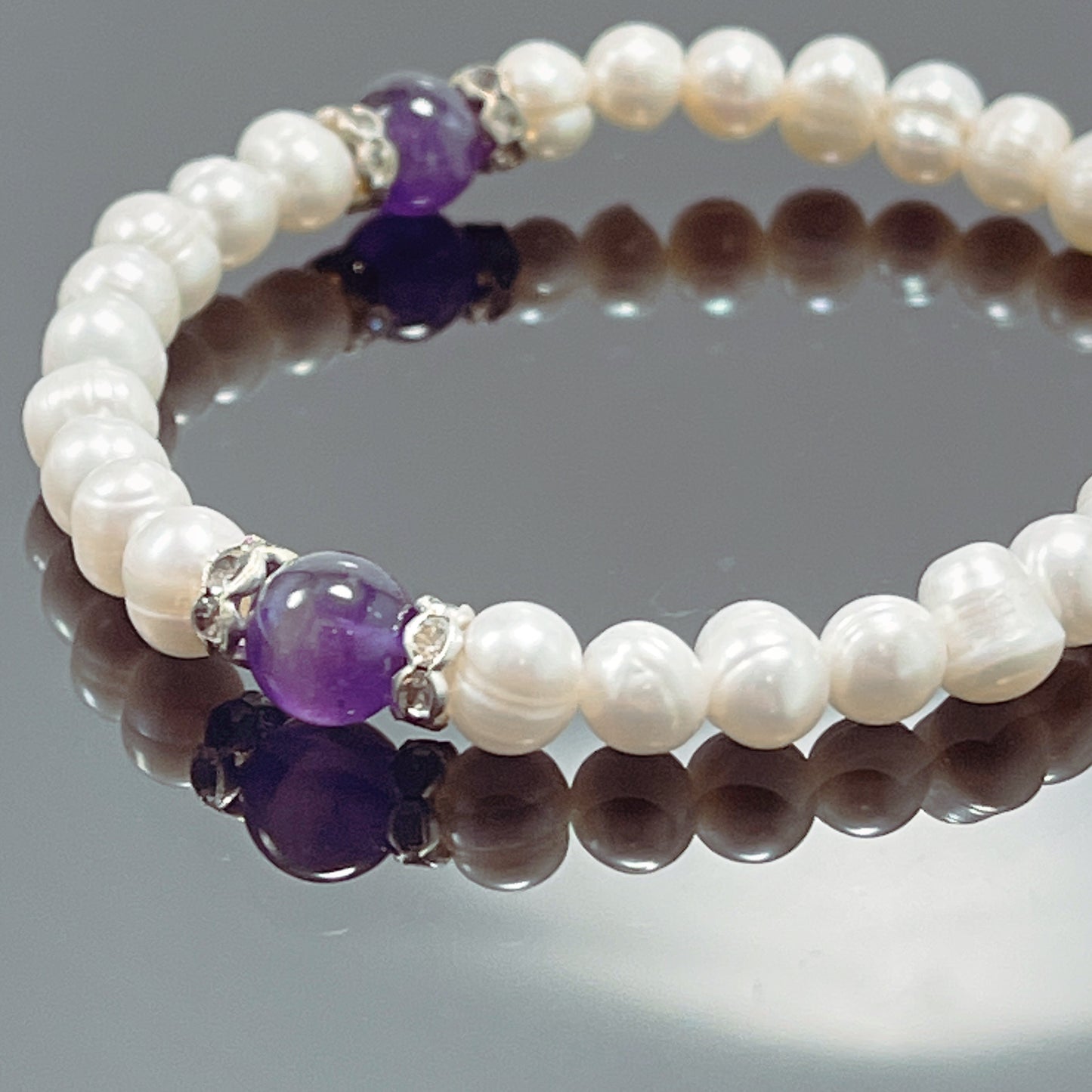 Jolie Pearl, Crystal & Gemstone Stacking Bracelets