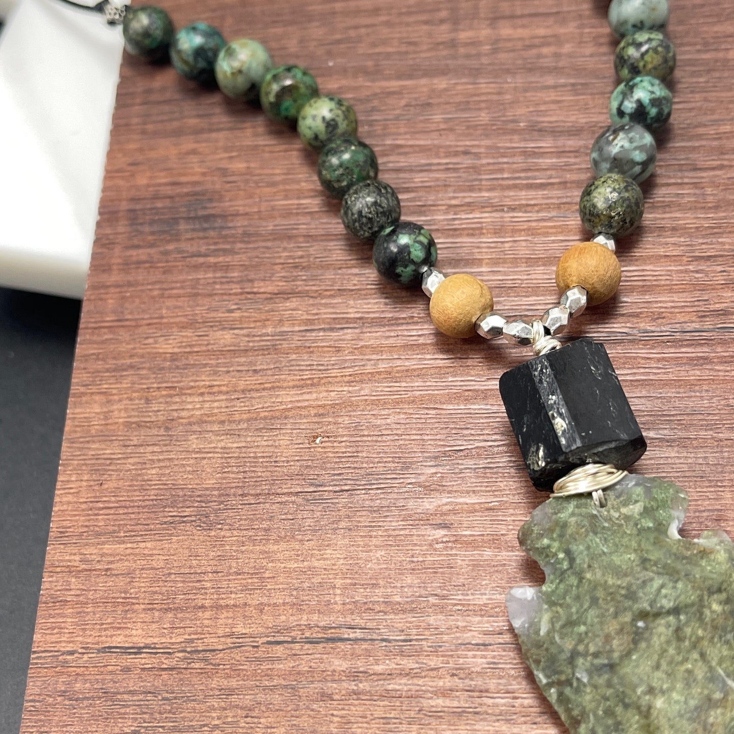 Turquoise Arrowhead adjustable length necklace