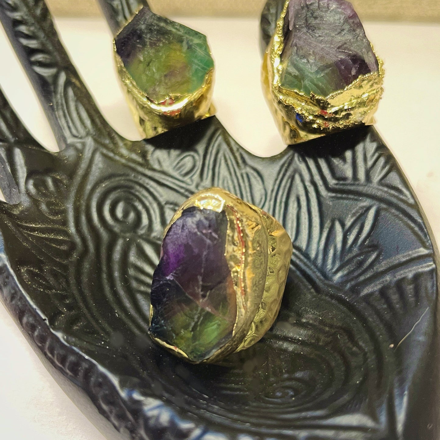 Genius Fluorite seriously statement ring