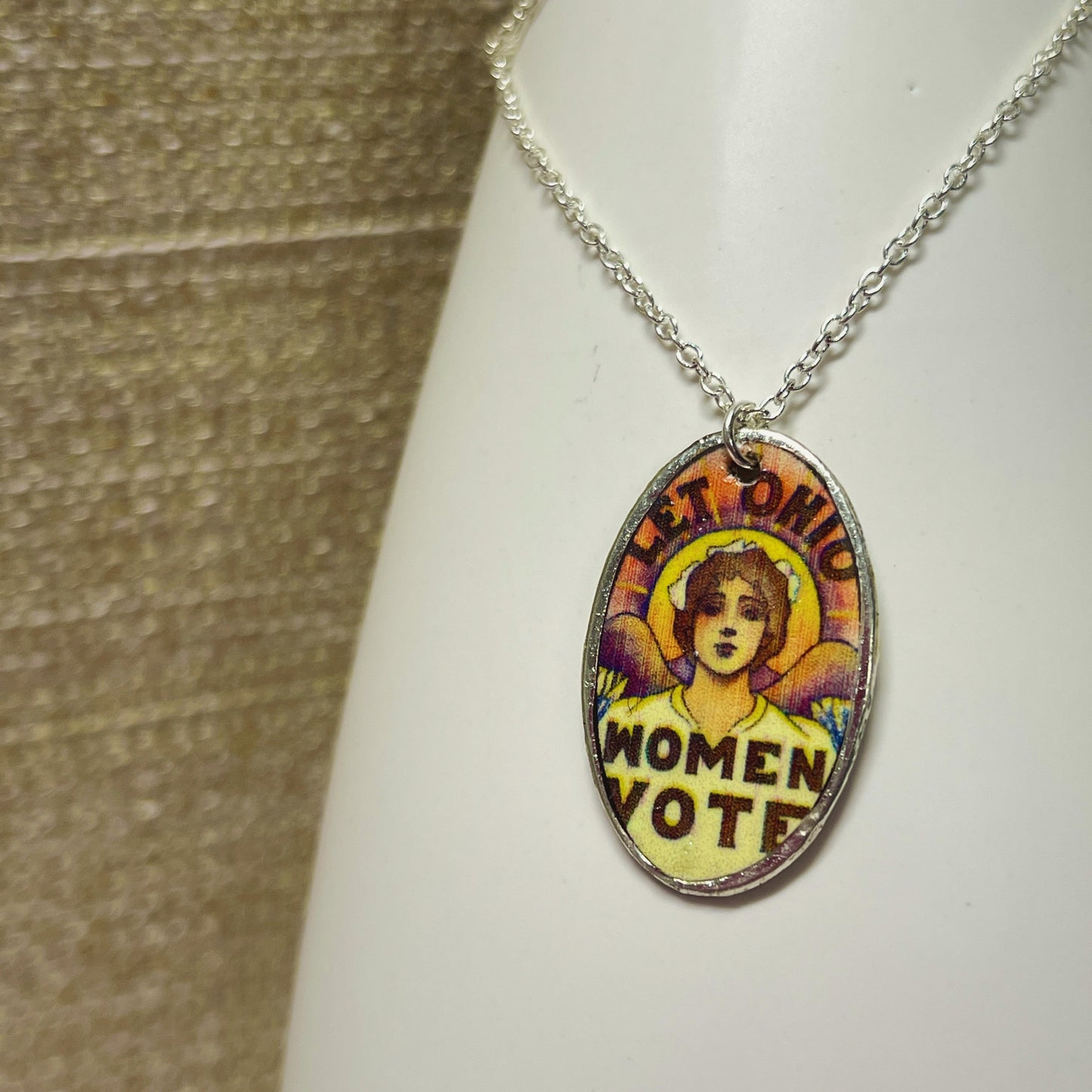 Let Ohio Women Vote Pendant Necklace
