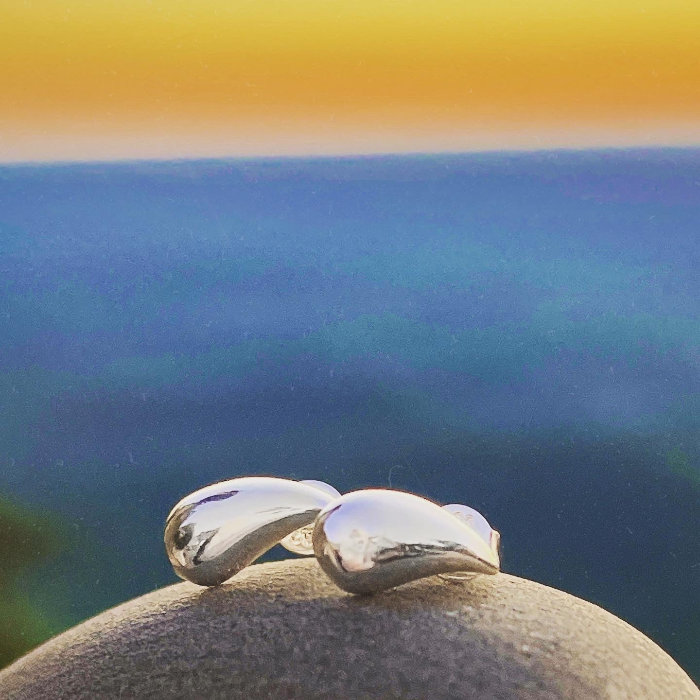 Minoa Sterling Silver Teardrop Earrings