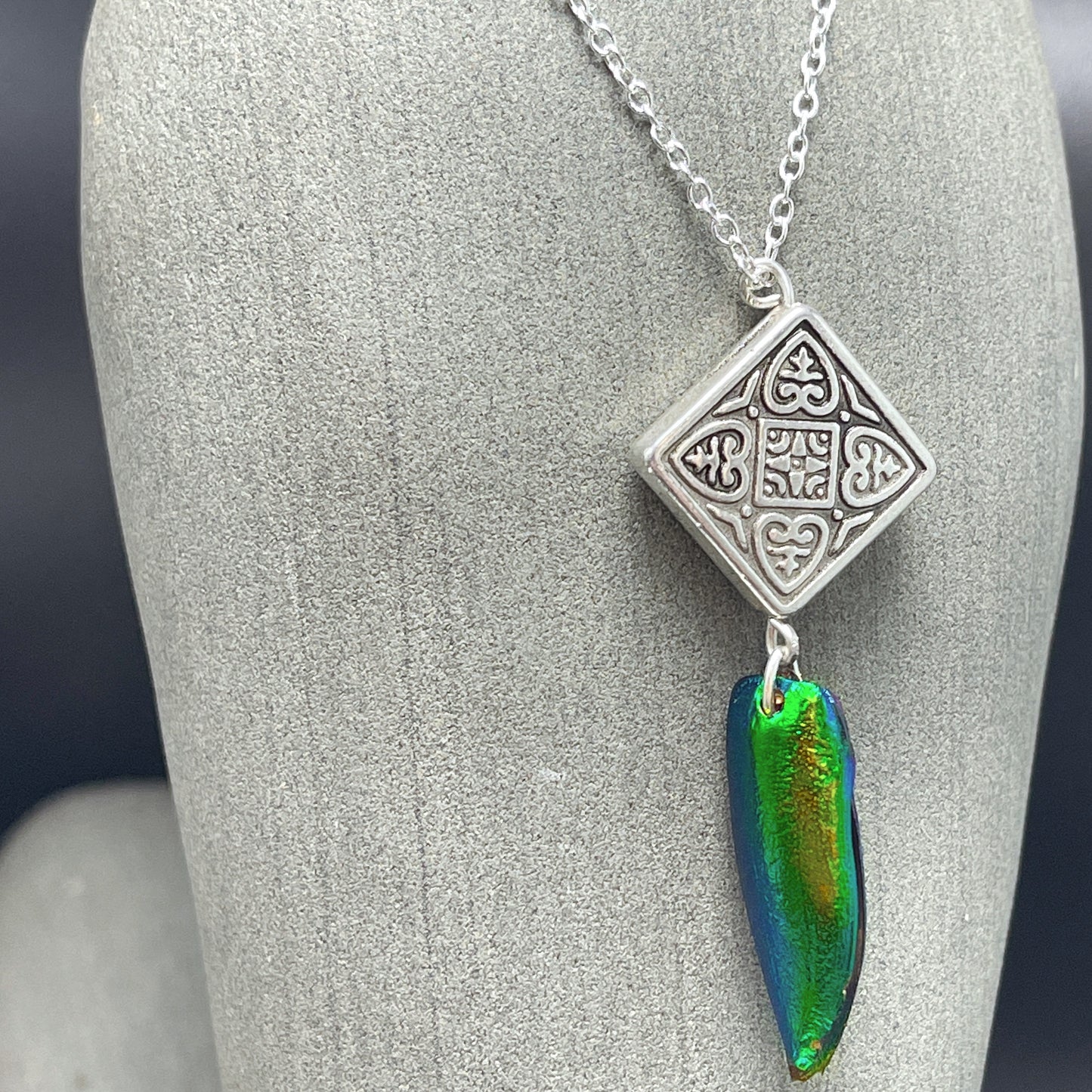 Jewel Wing Bali Silver Necklace