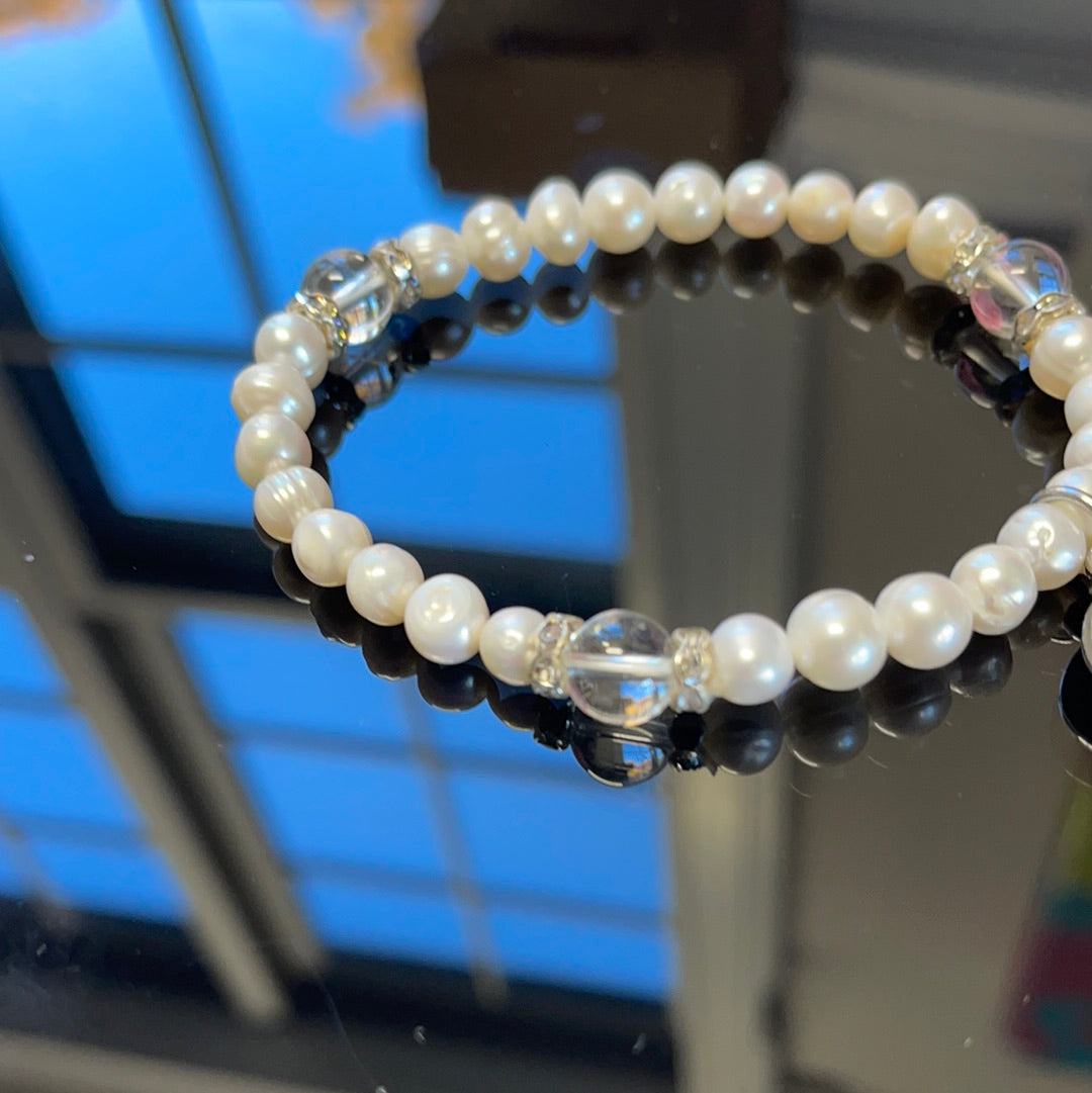 Ohio State Buckeye Pearl Bracelets