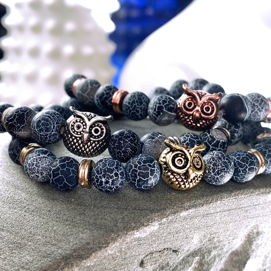 Bubo Owl Dragon Vein Bracelets