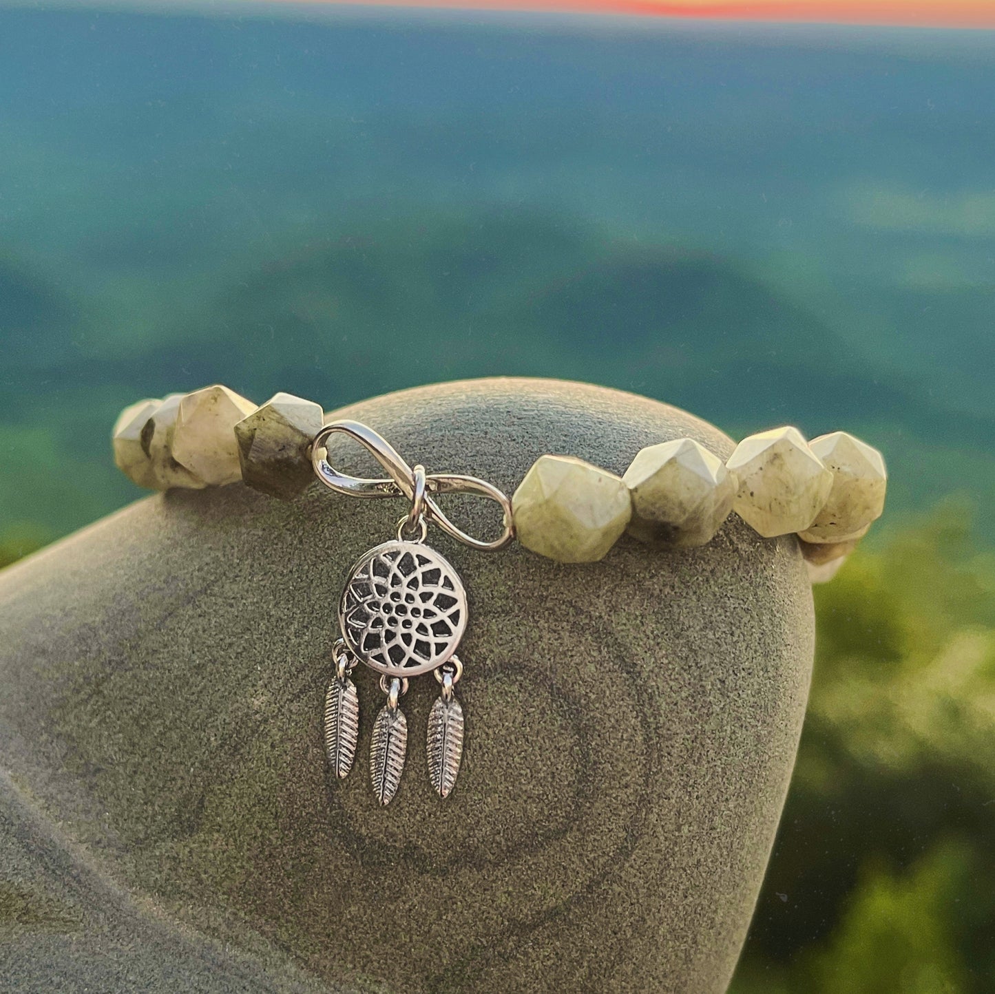 Sweven infinity dream catcher gemstone bracelet