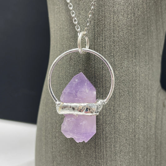 Dreamy Rock Amethyst Necklace