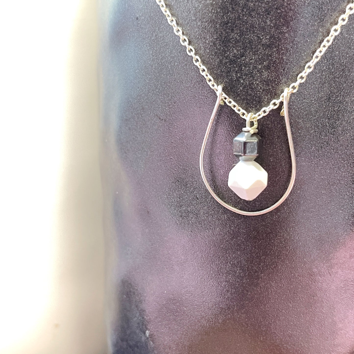 Lucky Horseshoe Healing Crystal Necklace